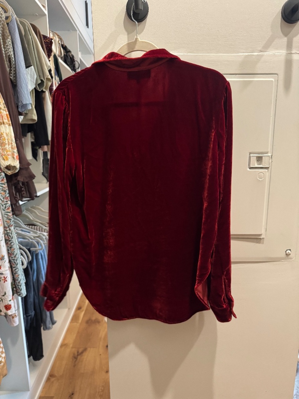 Red velvet top